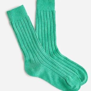J. CREW Cashmere Socks | Green | One Pair | One Size